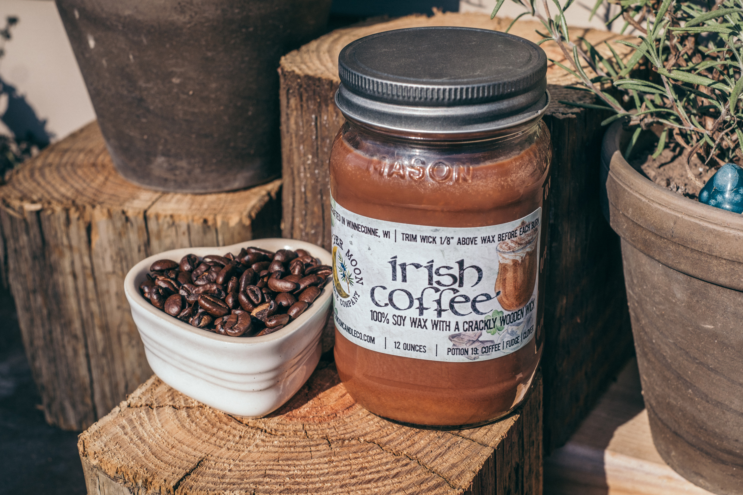 Irish Coffee - Wooden Wick Soy Candle