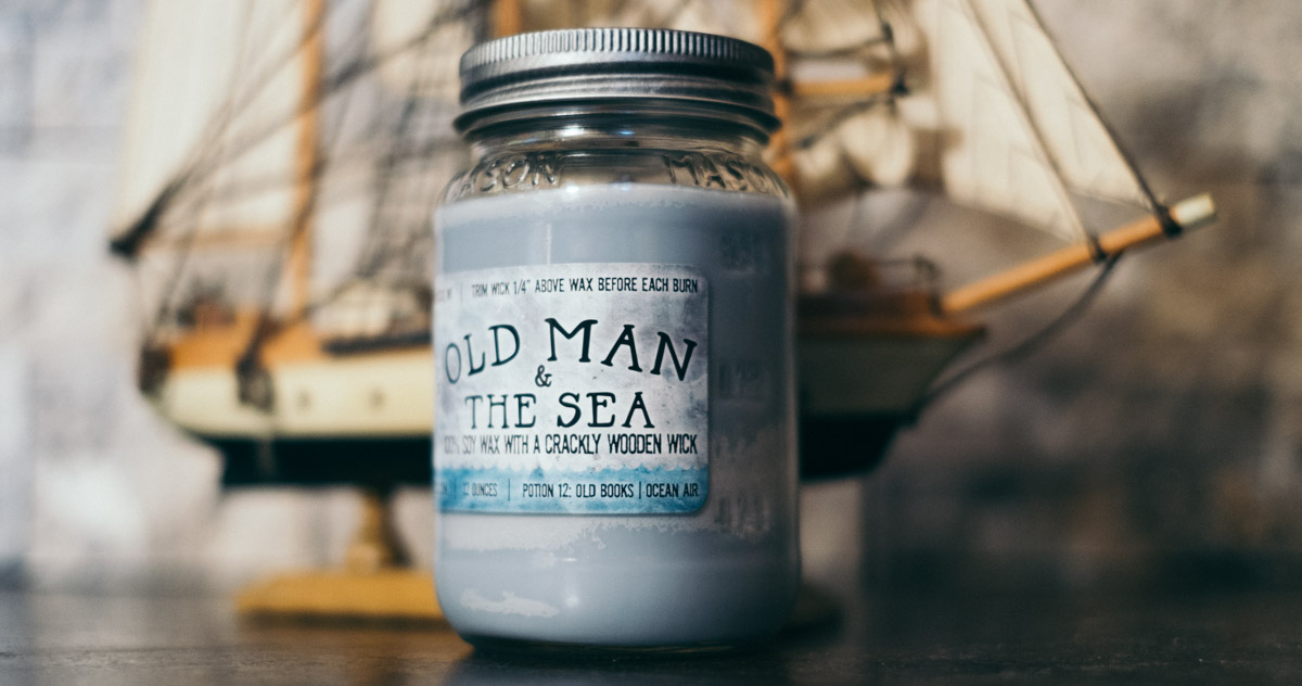 Old Man & the Sea - Wooden Wick Soy Candle - Juniper Moon
